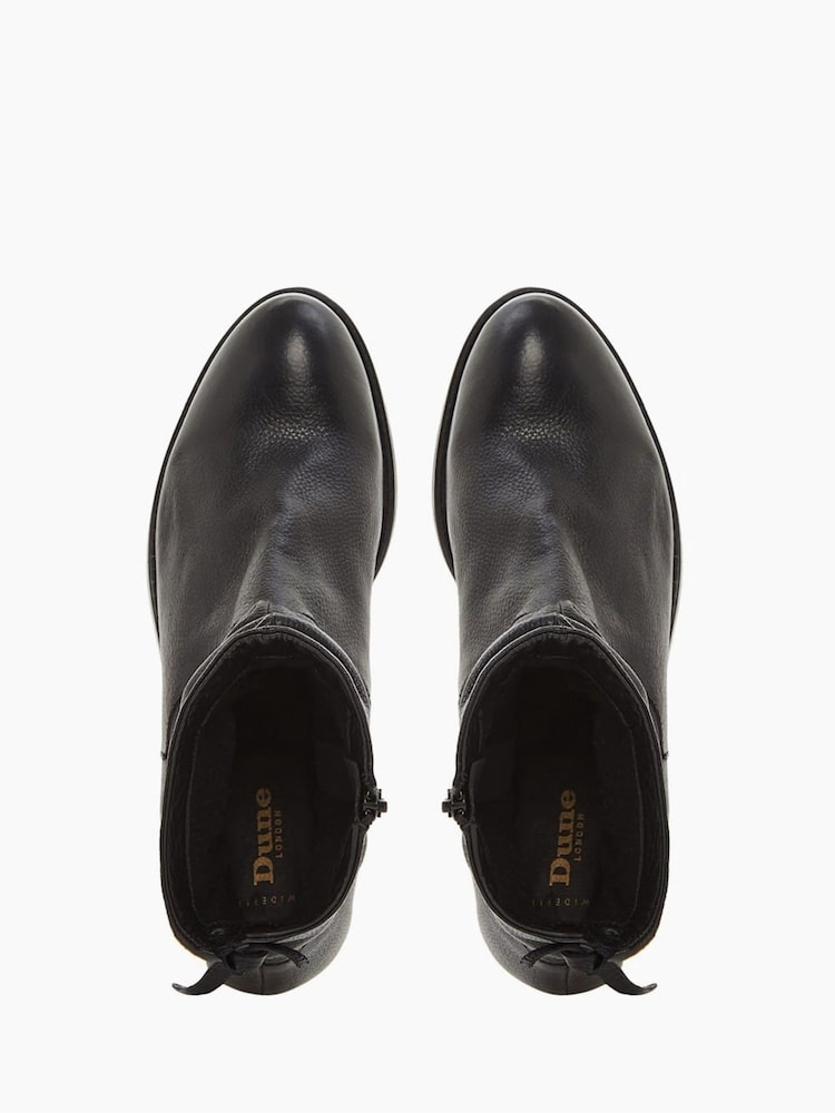 Dune London Wide Fit Paxan Buckle Detail Heeled Ankle Boots - Image 6 of 8