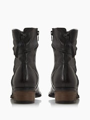 Dune London Wide Fit Paxan Buckle Detail Heeled Ankle Boots - Image 7 of 8