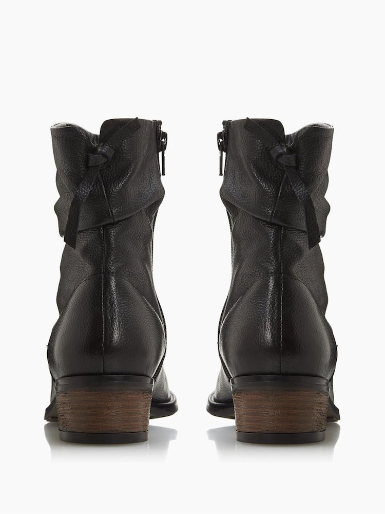 Dune London Wide Fit Paxan Buckle Detail Heeled Ankle Boots - Image 7 of 8