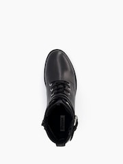 Dune London Wide Fit Paxan Buckle Detail Heeled Ankle Boots - Image 8 of 8