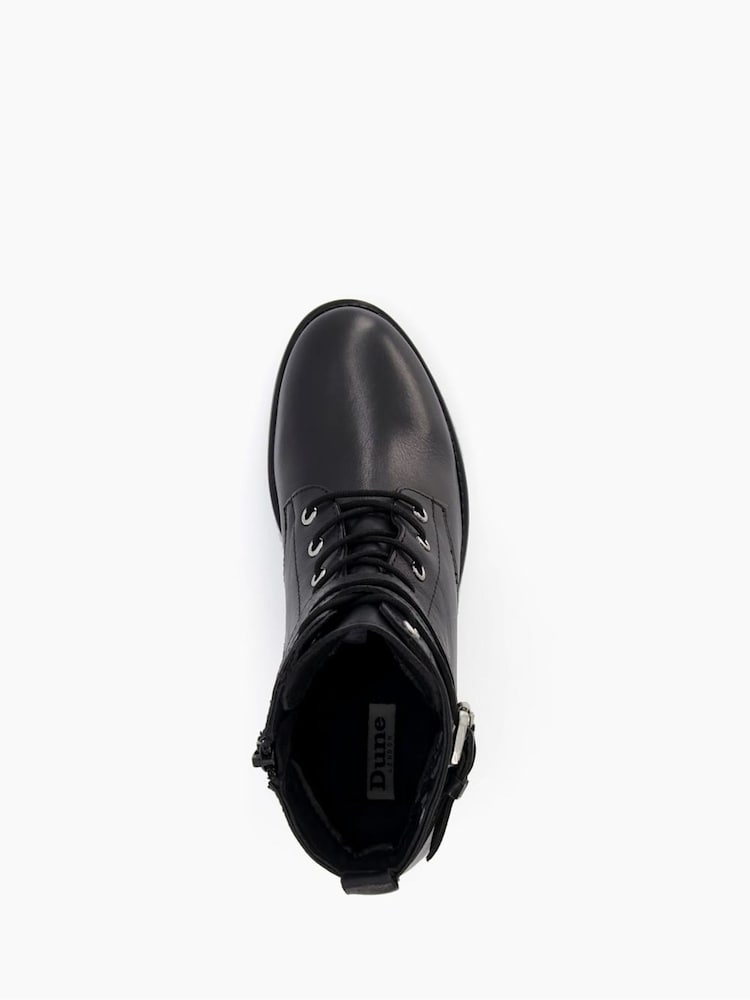 Dune London Wide Fit Paxan Buckle Detail Heeled Ankle Boots - Image 8 of 8