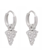 All We Are Silver Tone Spina Crystal Thorn Huggie Earrings - Image 2 of 7