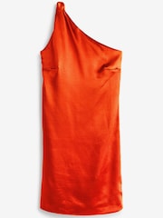 Kupfer, Orange - Rochelle One-Shoulder-Midikleid aus Satin - Bild 1 von 1