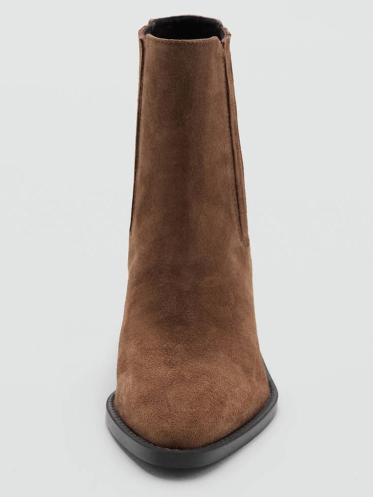 Mango Brown Suede Ankle Western Boots - Image 4 of 4