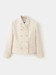 Mango Cream Short Double Breasted Blazer - Image 5 of 7