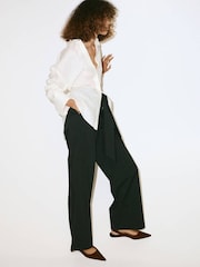 Mango Brown Pointed Sling Back Pumps - Image 2 of 6