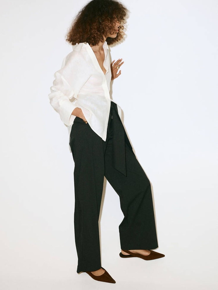 Mango Brown Pointed Sling Back Pumps - Image 2 of 6