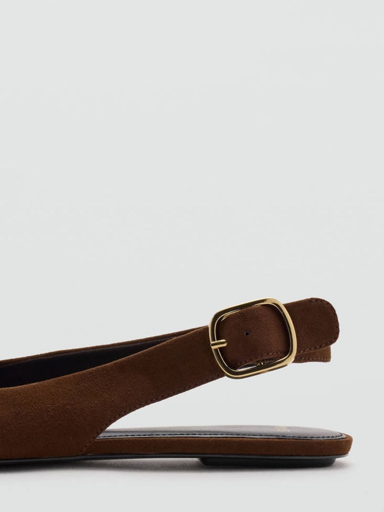 Mango Brown Pointed Sling Back Pumps - Image 6 of 6