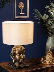 BHS Gold Buddha Table Lamp - Image 1 of 4