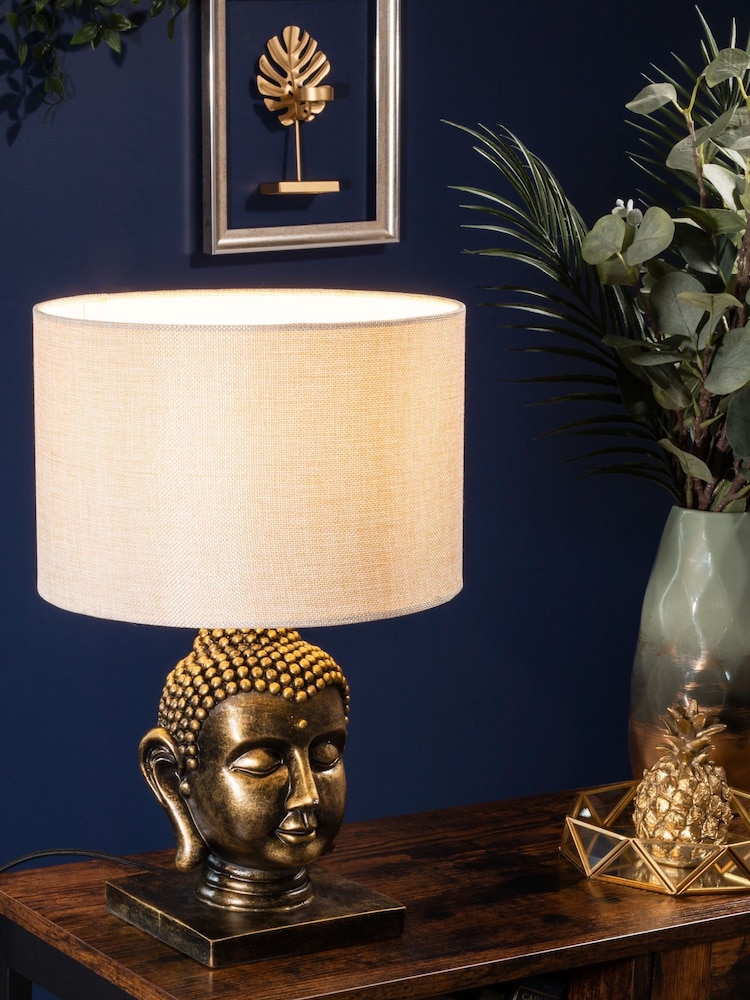 BHS Gold Buddha Table Lamp - Image 1 of 4