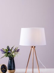 BHS Copper Tristan Large Table Lamp - Image 1 of 4