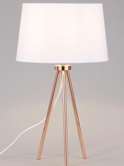 BHS Copper Tristan Large Table Lamp - Image 3 of 4