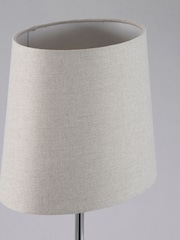 BHS Chrome Bryant Oval Table Lamp - Image 3 of 6