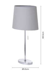 BHS Chrome Bryant Oval Table Lamp - Image 4 of 6