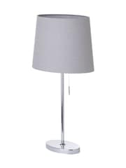 BHS Chrome Bryant Oval Table Lamp - Image 5 of 6