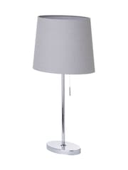 BHS Chrome Bryant Oval Table Lamp - Image 6 of 6