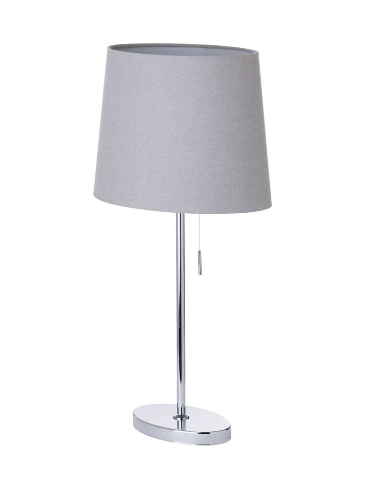 BHS Chrome Bryant Oval Table Lamp - Image 6 of 6