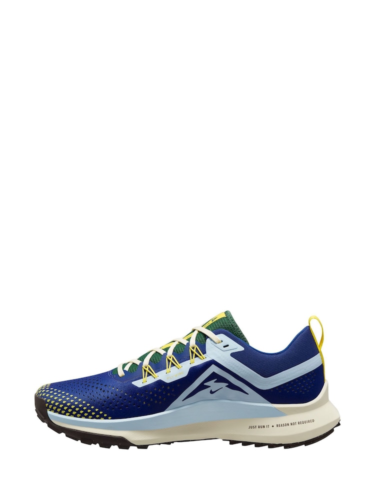 Nike Blue React Pegasus Trail 4 Running Trainers - Image 2 of 4