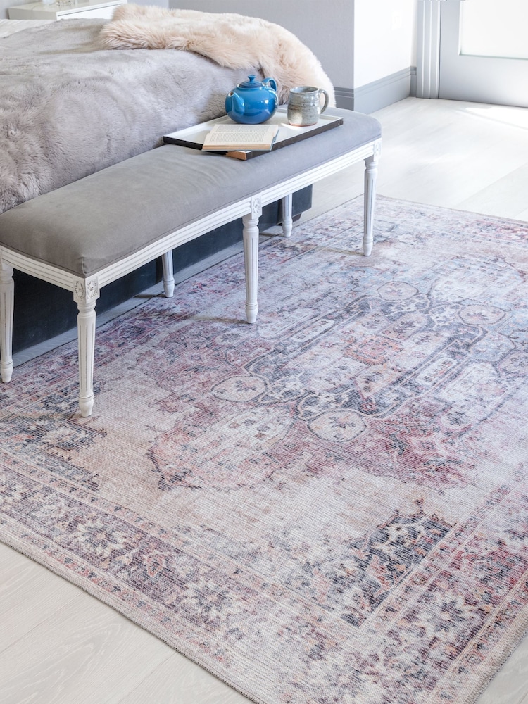 Asiatic Rugs Red Kaya Lila Washable Rug - Image 1 of 5