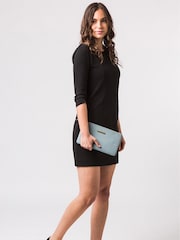 Pure Luxuries London Arlesey Leather 100% Cotton Clutch Bag - Image 1 of 6