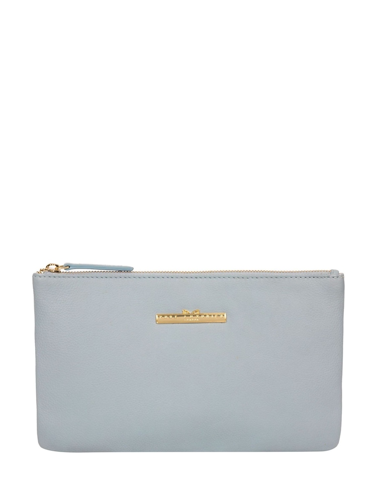 Pure Luxuries London Arlesey Leather 100% Cotton Clutch Bag - Image 2 of 6