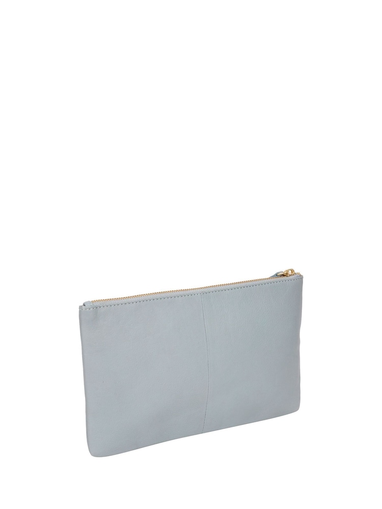 Pure Luxuries London Arlesey Leather 100% Cotton Clutch Bag - Image 3 of 6
