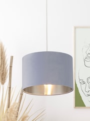 Searchlight Josie Light Blue Velvet Easy Fit Shade - Image 1 of 3