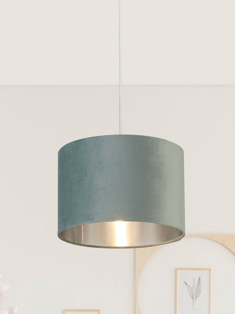 Searchlight Josie Sage Green Velvet Easy Fit Shade - Image 1 of 3