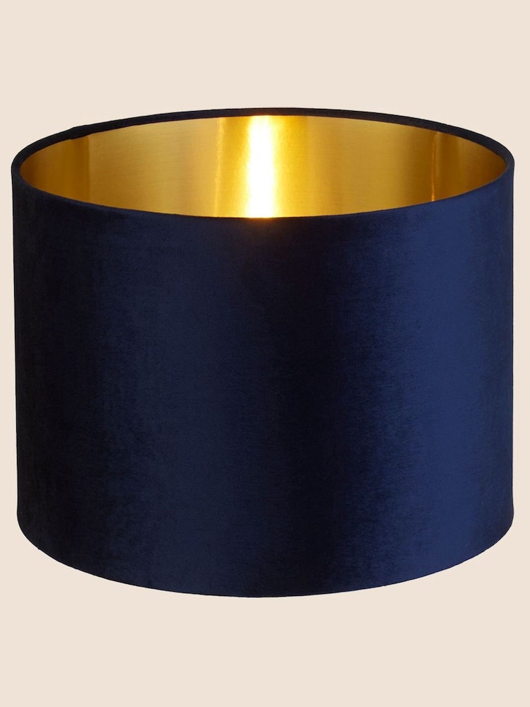 Searchlight Josie Navy Blue Velvet Easy Fit Shade - Image 2 of 2 Searchlight Josie Navy Blue Velvet Easy Fit Shade - Image 2 of 2