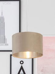 Searchlight Josie Taupe Velvet Easy Fit Shade - Image 1 of 3