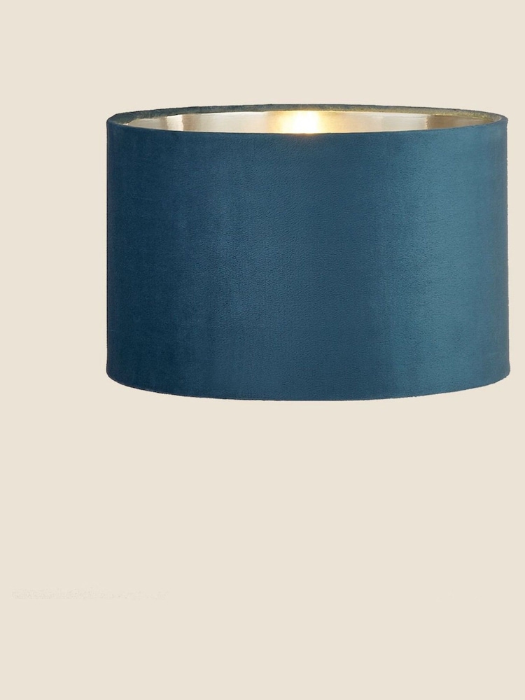 Searchlight Josie Teal Blue Velvet Easy Fit Shade - Image 2 of 3