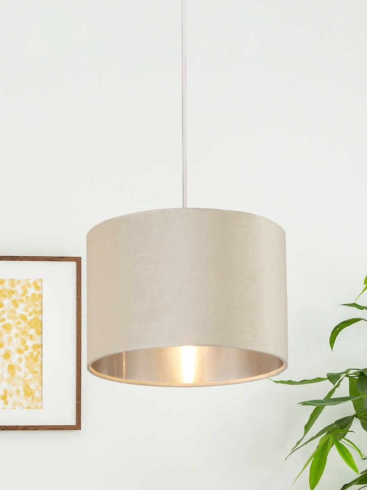 Searchlight Josie Cream Velvet Easy Fit Shade - Image 1 of 3