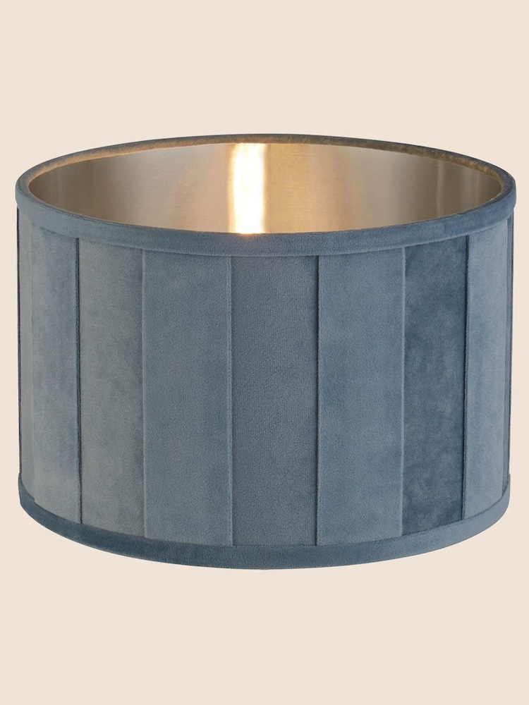 Searchlight Lucy Turquoise Blue Velvet Easy Fit Shade - Image 2 of 3