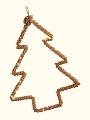 Searchlight LED Lights On Hemp Rope Christmas Tree Frame - Image 2 of 3