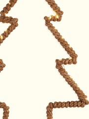 Searchlight LED Lights On Hemp Rope Christmas Tree Frame - Image 3 of 3