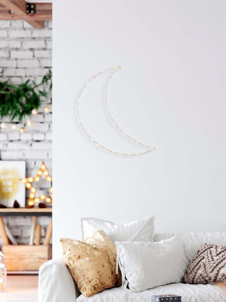 Searchlight LED Moon Shaped Wall Hanging Light - Image 1 of 3