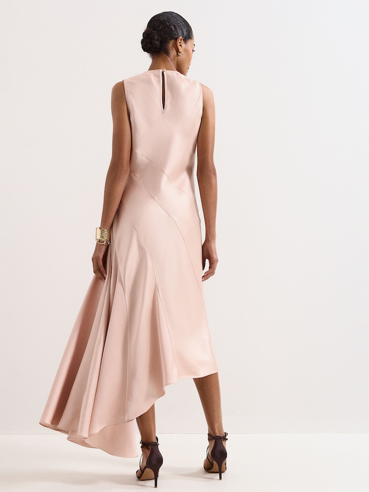 Phase Eight Pink Thyra Satin Dress - Image 2 of 7 Phase Eight Pink Thyra Satin Dress - Image 2 of 7