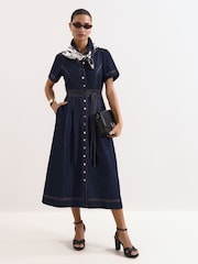 Phase Eight Blue Aven Denim Dress - Image 1 of 7