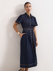 Phase Eight Blue Aven Denim Dress - Image 3 of 7