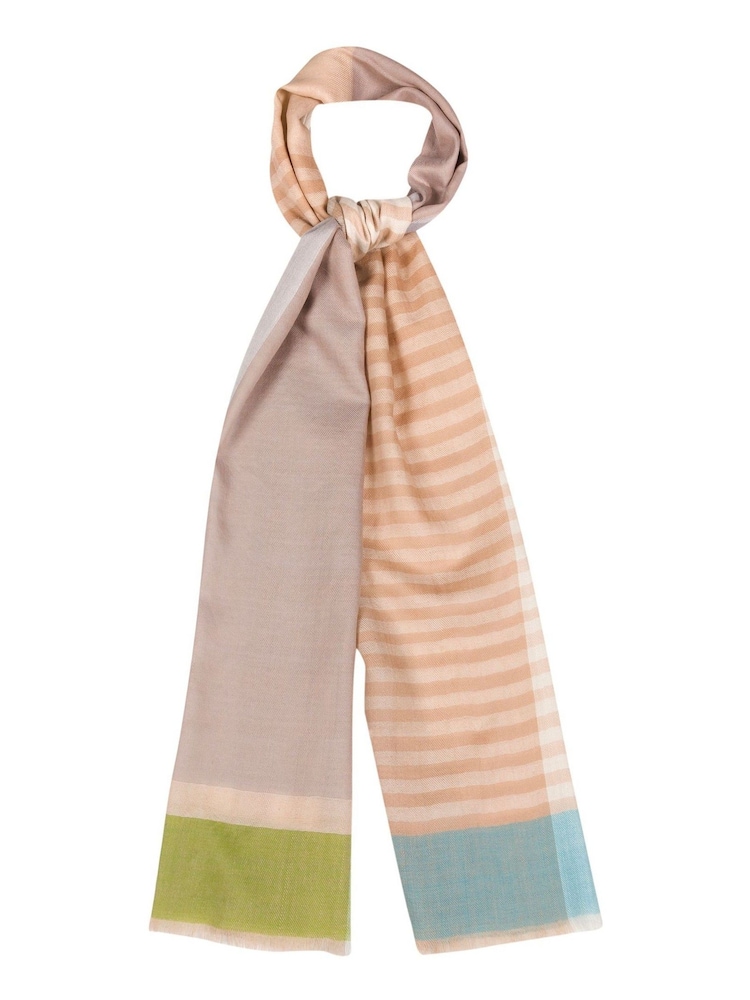 Pure Luxuries London Cream Charon Cashmere & Merino Wool Pashmina Scarf - Image 1 of 4