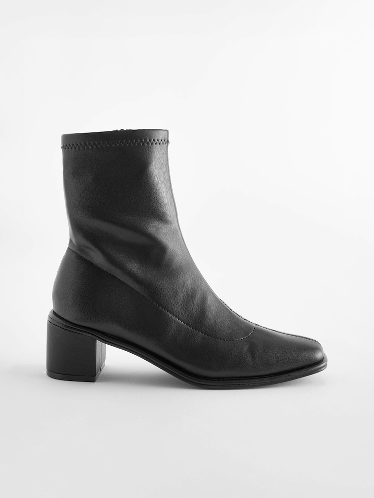 Črna PU - Gležnjarji z nogavico Forever Comfort® - Slika 2 iz 5