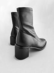 Črna PU - Gležnjarji z nogavico Forever Comfort® - Slika 3 iz 5