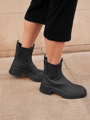 Black Rochelle Forever Comfort® Rubberised Chunky Chelsea Boots - Image 1 of 5