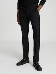 Reiss Black Eastbury Slim Fit Chinos - Image 3 of 5