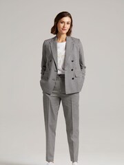 Черные зауженные брюки в ломаную клетку Tommy Hilfiger - Изображение 1 из 4