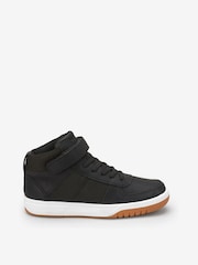 Black Single Strap Elastic Lace Boots - Image 1 of 4