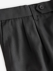 Black Fashion Pleat Stretch Smart Trousers - Image 9 of 9