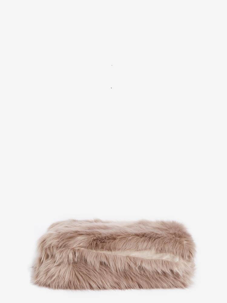Mink Brown Long Faux Fur Throw - Image 3 of 3