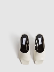 Reiss White Magda Mule Leather Boots - Image 4 of 8