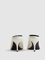 Reiss White Magda Mule Leather Boots - Image 6 of 8